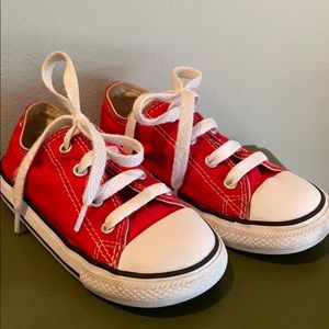 Red Converse All Star Shoes boys or girls size 9